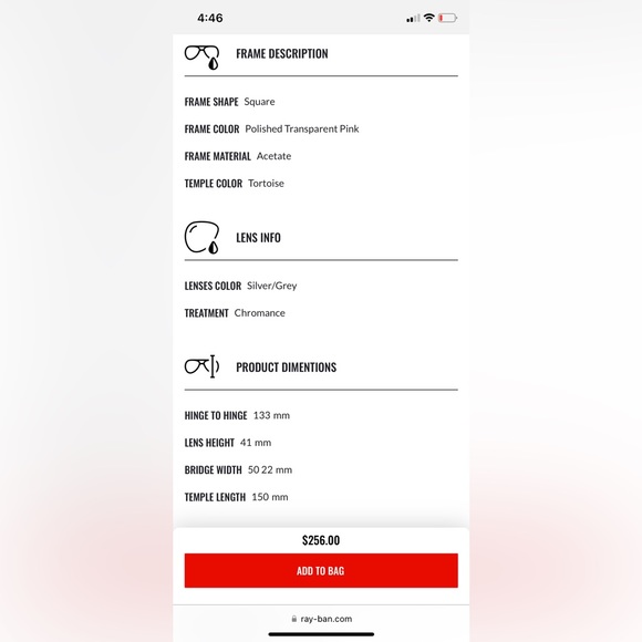 Authentic Ray-Ban Original Wayfarer Chromance Sunglasses - Picture 4 of 5